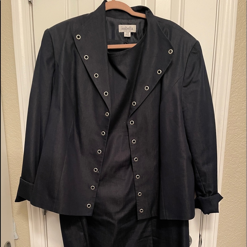 Denim dress with matching blazer